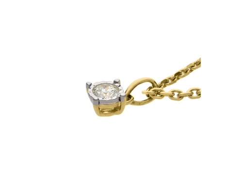 Złoty wisiorek próby 0,585 z brylantem 0,10 ct - 2