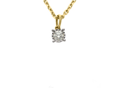 Złoty wisiorek próby 0,585 z brylantem 0,10 ct