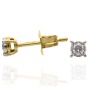 Złote kolczyki wkrętki próby 0,585 z brylantami 0,13 ct - 3