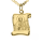 Złoty medalik próby 0,585  Matki Boskiej Częstochowskiej na papirusie