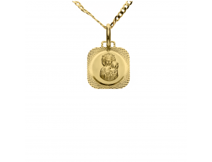Medalik złoty próby 0,585 z Matką Boską Czestochowską