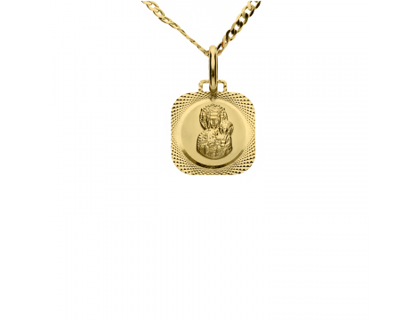 Medalik złoty próby 0,585 z Matką Boską Czestochowską