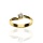 Złoty pierścionek próby 0,585 na wyjątkowej szynie