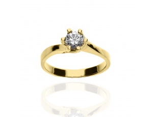 Złoty pierścionek próby 0,585 zaręczynowy