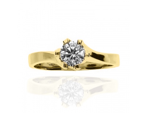 Złoty pierścionek próby 0,585 zaręczynowy - 3