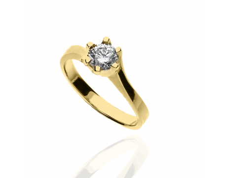 Złoty pierścionek próby 0,585 zaręczynowy - 2