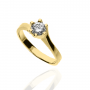 Złoty pierścionek próby 0,585 zaręczynowy - 3