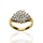 Złoty pierścionek próby 0,585 z cyrkoniami