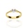 Złoty pierścionek próby 0,585 z białą perłą
