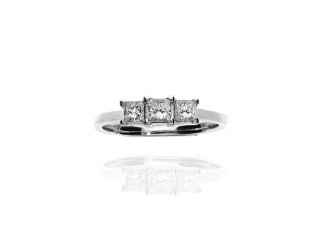 Pierścionek z białego złota próby 0,750 z brylantami 0,52 ct - 3