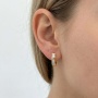 Złote kolczyki próby 0,585 z cyrkoniami - 3