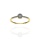 Złoty pierścionek próby 0,585 z brylantem 0,08ct i diamentami 0,1ct