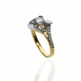 Złoty pierścionek próby 0,585 w kształcie kwiatka - 3