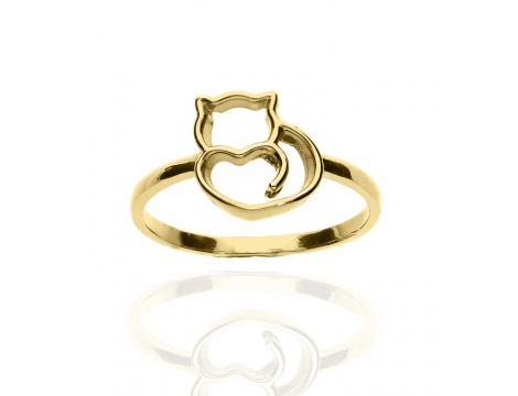 Złoty pierścionek próby 0,585 kot