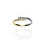 Złoty pierścionek próby 0,585 z cyrkoniami w dwóch kolorach